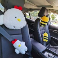 Kawaii Car Neck Pillow Bee Car Headrest Neck Pillows Cushion Chick Travel Pillow Seatbelt Protect Cute Car Seat Pillow Headrest Seat Cushions