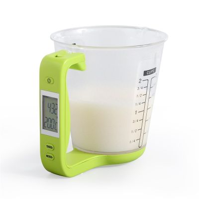 Upspiit Digital Measuring Cup Scale Cooking Tools All in One Electronic LCD Display Multifunctional Green Kitchen Measuring Cup