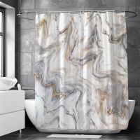 Baltan HOME LY1 Hot Sale 3D Digital Printing New Style Marble Series Waterproof Shower Curtain Partition Toilet Can