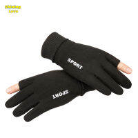 ShiningLove Man Winter Gloves Thicken Suede Split Finger Touchscreen Non-slip Outdoor Cycling Skiing Warm Mitten