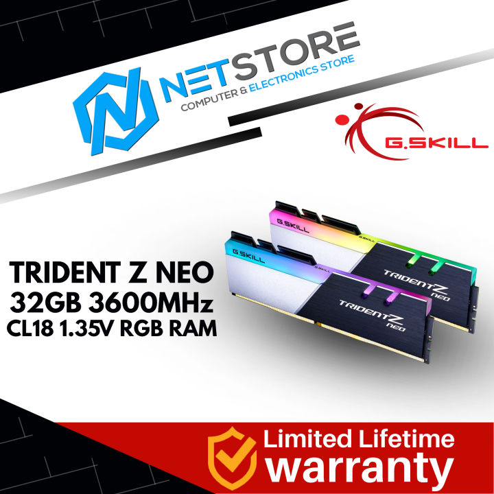 G.SKILL Trident Z Neo RGB 32GB 3600MHz (16GB x 2) CL18 MEMORY RAM