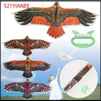 521YIANEE กีฬากลางแจ้ง DIY ของขวัญสำหรับเด็ก สายว่าว 30 เมตร Flat Eagle นกบิน ว่าว 1.1 ม. ของเล่น