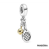 Tennis Racket &amp; Ball Dangle Charm