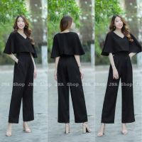 dee-ya shop เสื้อผ้าแฟชั่น Jumpsuit สีดำ พร้อมส่ง