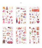 6 Pcslot Girls Daily Life Decorative Stickers Scrapbooking Stick Label Diary Stationery Album Journal Planners Stickers