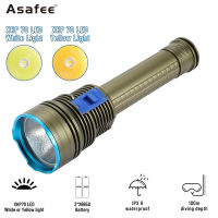 Asafee X70 XHP70.2 Diving Flashlight IPX8 Lantern 5000 Lumens Powerful LED Flashlight Underwater 100M Waterproof Scuba Torch Fishing Light