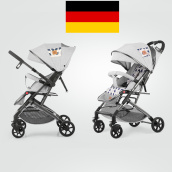 [HCM]Xe đẩy cho bé 2 CHIỀU 3 tư thế FLY (Đức) siêu nhẹ với hơn 6kg gấp gọn thành vali kéo tiện lợi (màu xám)