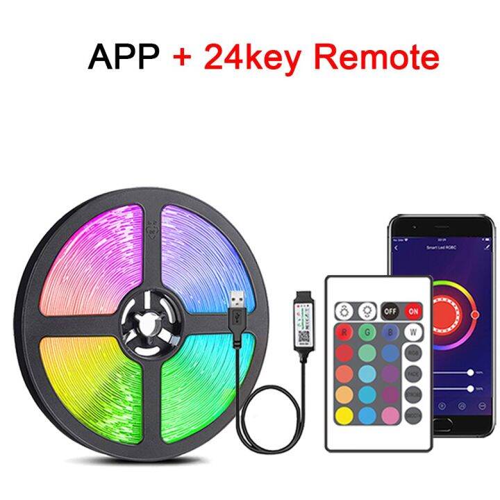 rgb-5050-led-strip-lights-with-remote-bluetooth-control-led-tape-music-sync-flexible-ribbon-for-home-room-decor-tv-lighting-led-strip-lighting