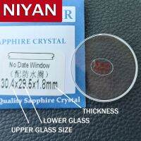 Original Flat 1.5 2.0mm Watch Glass Sapphire Date Window Replacement Thick in Diameters 21.3mm 32.7mm Round Transparent