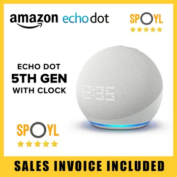 Echo Dot (5. Gen) - Blanc - Horloge digitale