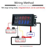 、‘】【； M4430 DC 100V 200V 10A Digital Voltmeter Ammeter 4-Digit 0.28 Inch LED Display Voltage Volt Amp Tester Panel Meter