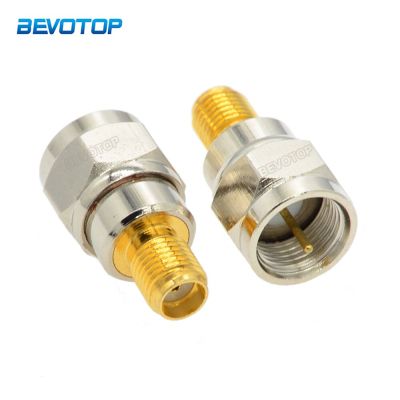 10 PCS/Lot SMA Female Jack to F Type Male Plug Straight RF Coaxial Adapter F Connector To SMA Convertor Gold Tone Electrical Connectors