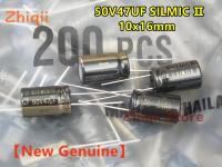 10pcs/30pcs 50V 47uF ELNA SILMIC Ⅱ RFS 50V47UF 10*16mm SILMICII Audio capacitor 47uF 50V Black gold shell Copper feet New