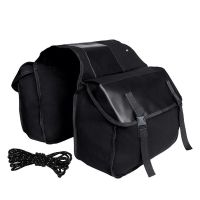 2023❅ Motorcycle Backseat Bag Motorbike Saddle Bag with Belt Buckle Bicycle Pack with Shrink Rope Bicycle Tail Bag OEM