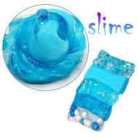 80ml 5 in 1 Slime Fluffy Slime Beads Slime Kit Clay Mud Lizun Play-dough Stress Relief Cotton Slime Kids Toy Gift