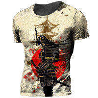 ฤดูร้อนขายร้อน3D พิมพ์ SAMURAI Men เสื้อยืด Street Punk R บุคลิกภาพ O-Neck แขนสั้นหลวม TEE เสื้อ clothing