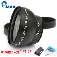 30.5mm 0.45X Wide Angle with Macro for Canon Nikon Pentax Panasonic(black )