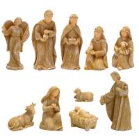 Nativity Figurines Set 10pcs Holy Family Decor Religious Ornament Resin Crafts Nativity Manger Group Ornaments For Jesus Souvenir realistic