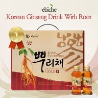 ?Import Item? 홍삼액에 인삼 뿌리채 เครื่องดื่มโสมแดงเกาหลี Korean Red Ginseng Drink with Root 120Ml./1 ขวด