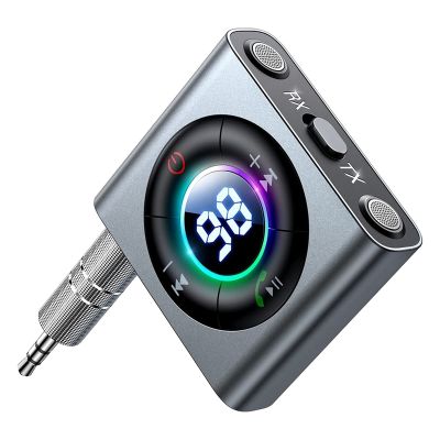 1 Piece 2 in 1 Bluetooth 5.3 Adapter Transmitter Receiver for Car Audio/TV/Home Stereo/PC/Headphone/Speaker