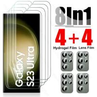 8In1 Soft Hydrogel Film for S23 S 23 Ultra 23Ultra 2023 Glass Sumsung S23Ultra S23 Protector