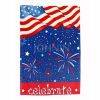 Johnin own design Celebrate Patriotic Independence Fireworks USA Memorial Day Fourth of July Celebration garden flag