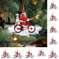 2023 Christmas Tree Pendant Cute Santa Puppy Dog Drop Ornament New Year Festive Party Supplies Room Decoration Xmas Gift