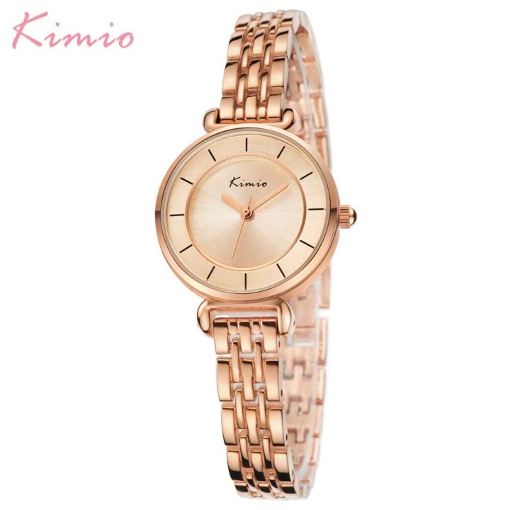 kimio-นาฬิกาสร้อยข้อมือโลหะนาฬิกาสตรีสีทองสำหรับสตรีนาฬิกาผู้หญิง-relogio-femino-montre-femme