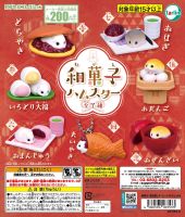 ของเล่นตัวต่อ Permen Jepang น่ารักในกาชาปองฟิกเกอร์ขนาดเล็กของ Wagashi Dorayaki Daifuku Taiyaki