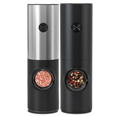 Electric Pepper Spice Grinder Automatic Salt Grinder Pepper Shaker with LED Light Adjustable Coarseness Kitchen Tool