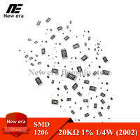 100Pcs Original 1206ตัวต้านทานSMD 20KΩ (2002) 1/4W 0.25W ± 1% 20KR 20Kohmตัวต้านทานชิป