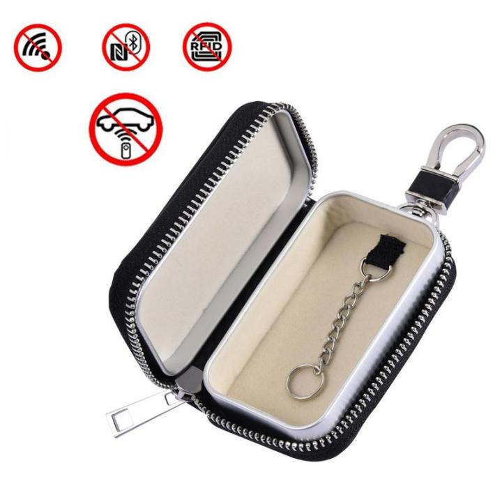 key-fob-protector-bag-zipper-pu-leather-key-pouch-rfid-signal-blocking-bag-anti-theft-pouch-anti-hacking-case-blocker
