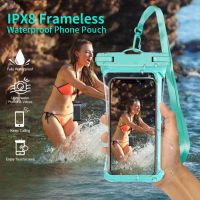 IPX8 Casing Tahan Air Tas Kering Transparan Kantung Renang Tepi Pantai Penutup Ponsel Coque untuk Iphone 11 12 Pro Max Casing