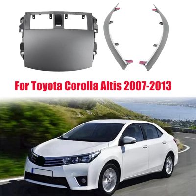 1Set Car Dashboard Air Conditioning Outlet Panel Cover +Trim Strip Replacement Parts for Toyota Corolla 2007-2013 Air Vent A/C Trim Cover