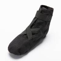 Velcro Canvas Jazz Dance Shoes รองเท้าบูทผูกเชือกฟรีสีดำสูงสำหรับเด็กพื้นนิ่มผู้ใหญ่ Velcro พร้อมรองเท้าเต้นรำที่ทันสมัย ~