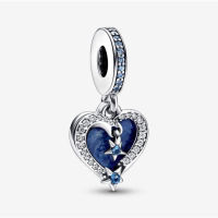 [พร้อมส่ง สินค้าแท้ ?] Pandora Celestial Shooting Star Heart Double Dangle Charm