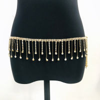 Belly Dance เอวโซ่ใหม่พู่ Oriental Dance สีเพชรเข็มขัด High-End Dance เอวซีลเซ็กซี่ Rhinestone Dance Chain