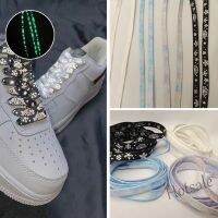 【hot sale】✚✠❉ D18 1Pair Trend All-match Luminous No Tie Shoelace Lazy Lace Sneakers Flat Rainbow Grant laces Strings Elastic Cherry Blossoms