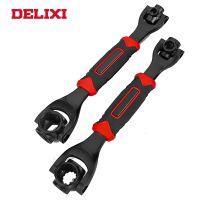 DELIXI Genuine 8 in 1 Tools Universal Ratchet Spline Bolts Sleeve Rotation Hand Tools 360 Degree Multipurpose Tiger Wrench