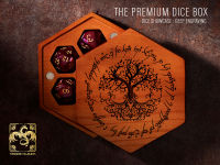 The Tree of Life Dice Box CHERRY WOOD | Premium DnD Dice Box | D&amp;D Dice Box | Dice Vault | Dice Storage Tray for MTG RPG Gaming