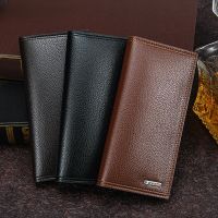 【Lanse store】2022 New Men  39;s Wallet Long Fashion Magnetic Buckle Plus Envelope Large capacity Multi card Pocket