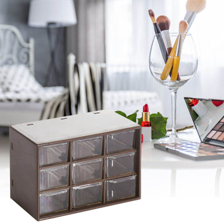 9 Drawers Storage Organiser,Desktop Organizer With 9 Grad Mini