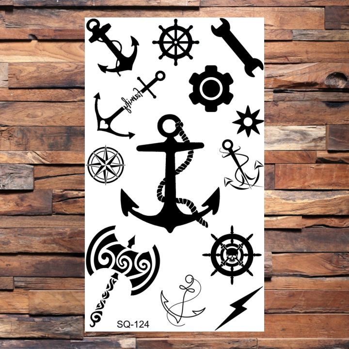 anchor-compass-temporary-tattoos-for-men-adults-realistic-infinity-flower-pirate-fake-tattoo-sticker-back-body-tatoos-hot-sale