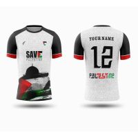 New Fashion PRIA Tshirt Kaos Men Save Palestine Full Print Free Nickname Fullprint 2023