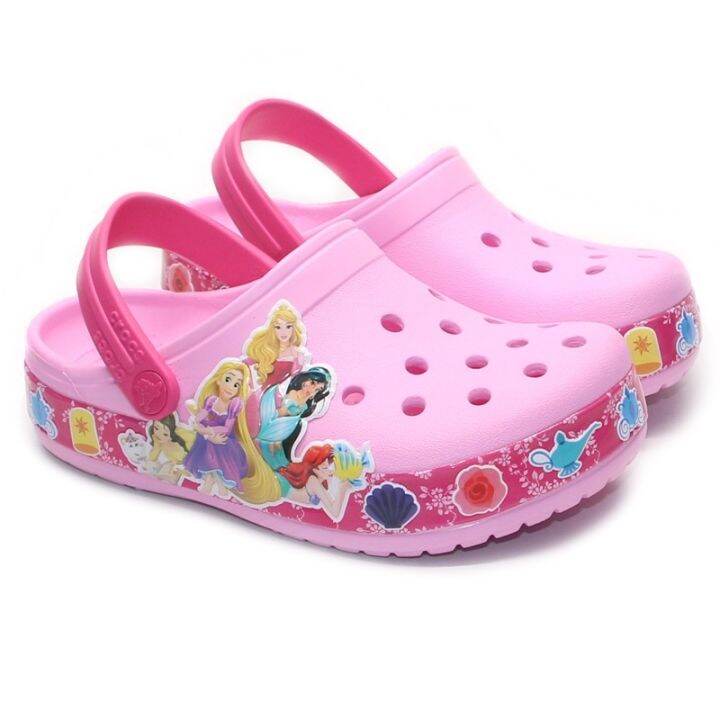 crocs-รองเท้าแตะ-สีชมพู-สไตล์เจ้าหญิง-สําหรับเด็กผู้หญิง-207075