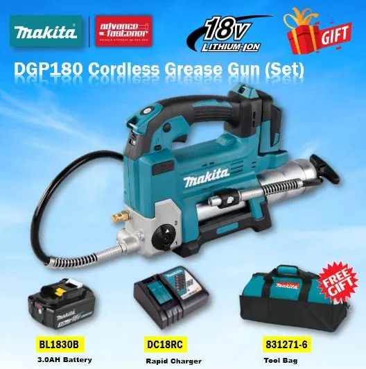 MAKITA DGP180Z 18V Cordless Grease Gun Combo Set Lazada