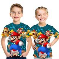 [Tsdopn34gpt]   Xmx180305 Super m.ario cartoon design Funny Kids 3D print T-shirts childrens casual wear