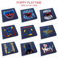 Poppy Playtime กระเป๋าสตางค์แบบพับได้สำหรับเด็กลายการ์ตูนเกมพิมพ์ลายกระเป๋าสตางค์ยีนส์ต่อพ่วงแบบสั้นที่ใส่นามบัตรมีลาย