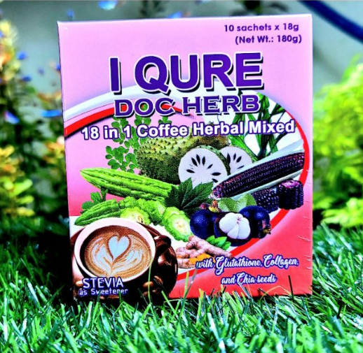 I Qure Doc Herb Coffee 18in1 with Glutathione, Collagen and Chia seed Lazada PH