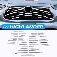 For Toyota HIGHLANDER Kluger XU70 2020 2021 2022 Stainless Steel Net Paste Special Body Flash Patch Decorative Car Essories